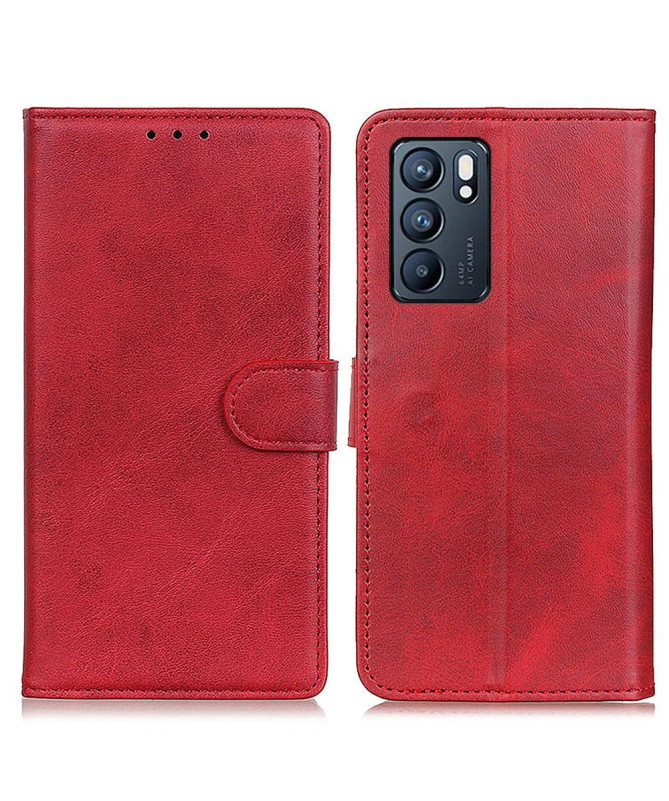 Housse Oppo Reno 6 5G Marius effet cuir mat