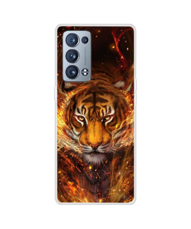 Coque Oppo Reno 6 Pro 5G Tigre de feu