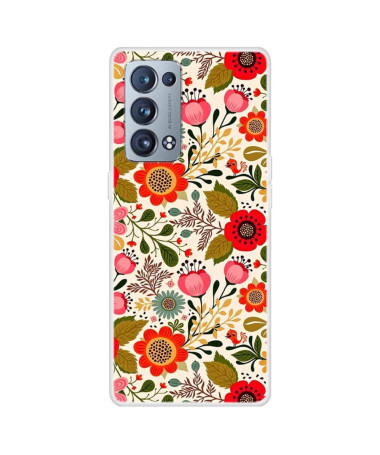 Coque Oppo Reno 6 Pro 5G Fleurs Colorées