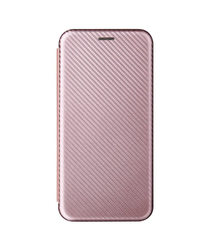 Housse Oppo A16 / A16s simili cuir fibre de carbone