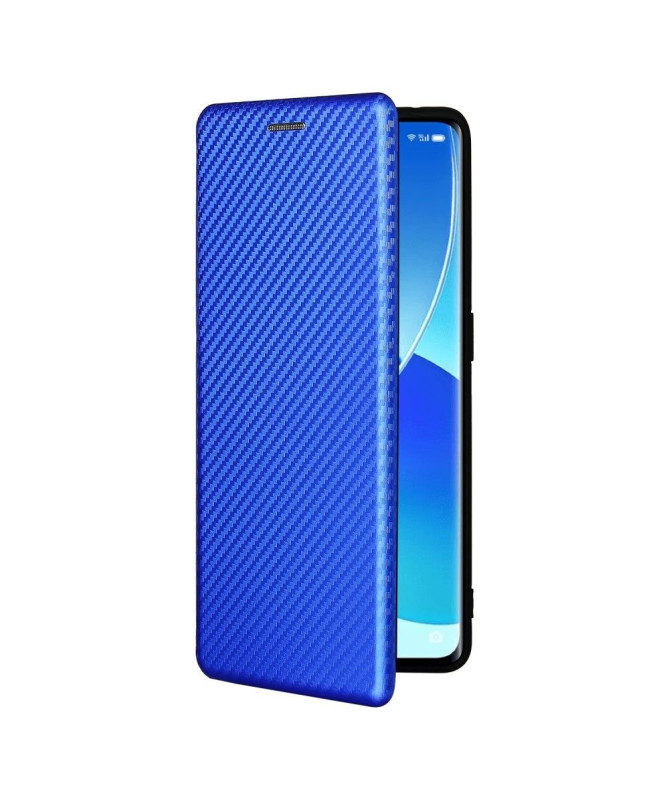 Housse Oppo Reno 6 Pro 5G simili cuir fibre de carbone