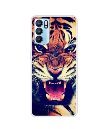 Coque Oppo Reno 6 5G Tigre Féroce