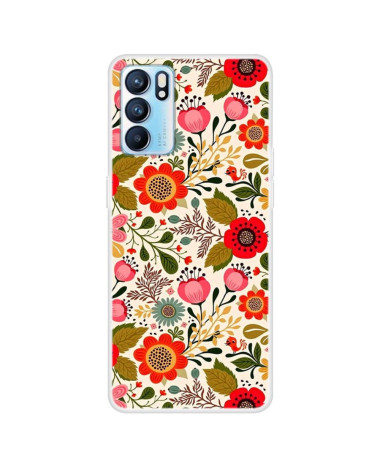 Coque Oppo Reno 6 5G Fleurs Colorées