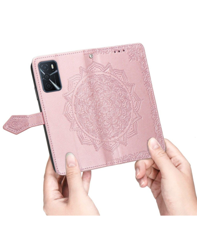 Housse Oppo A16 / A16s Mandala relief en simili cuir