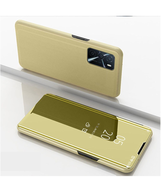 Coque Oppo A16 / A16s avec rabat effet miroir