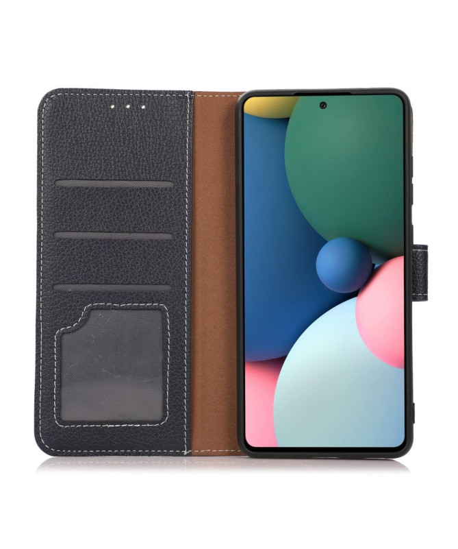 Housse Oppo A54 5G / A74 5G simili cuir grainé