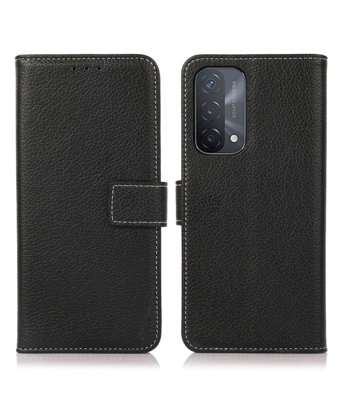 Housse Oppo A54 5G / A74 5G simili cuir grainé