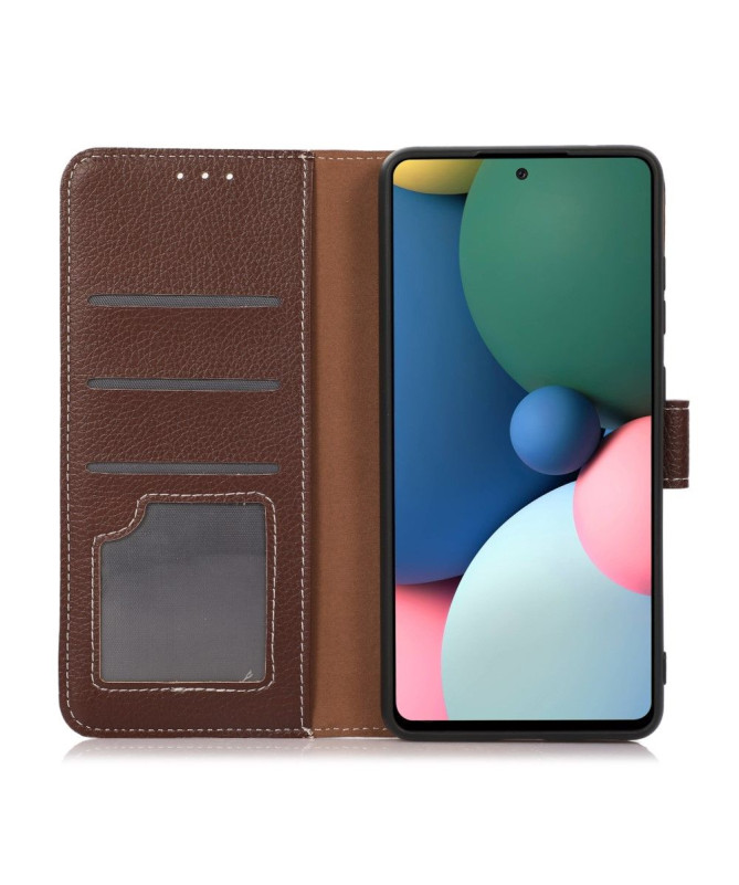 Housse Oppo A54 5G / A74 5G simili cuir grainé