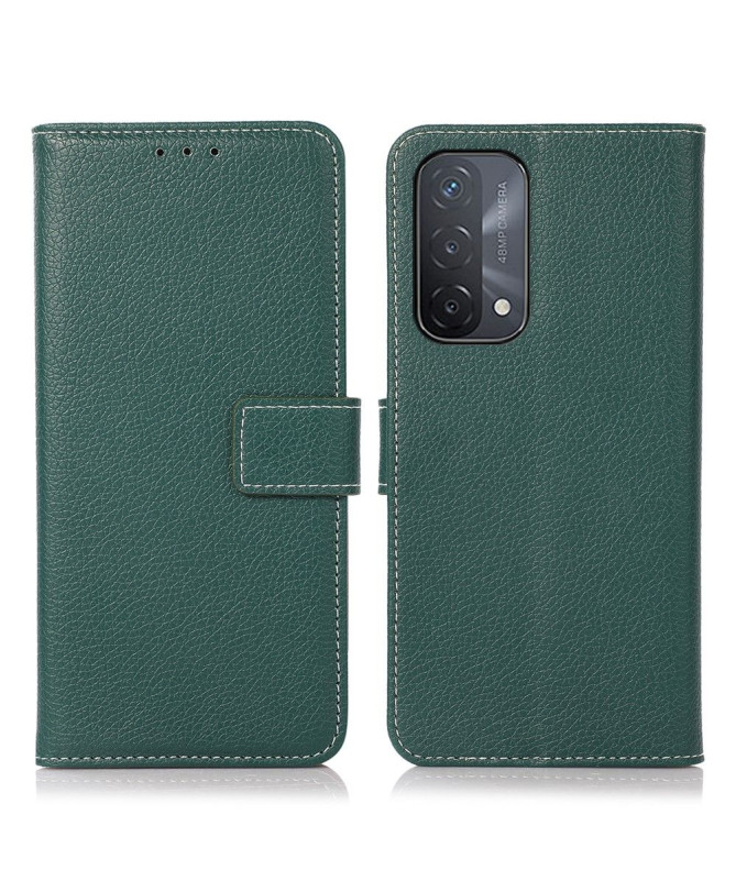 Housse Oppo A54 5G / A74 5G simili cuir grainé