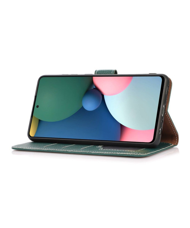 Housse Oppo A54 5G / A74 5G simili cuir grainé