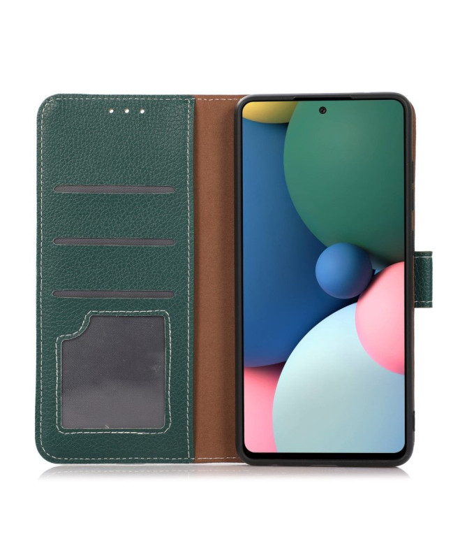 Housse Oppo A54 5G / A74 5G simili cuir grainé