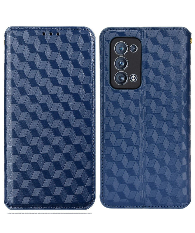 Housse Oppo Reno 6 Pro 5G flip cover design géométrie