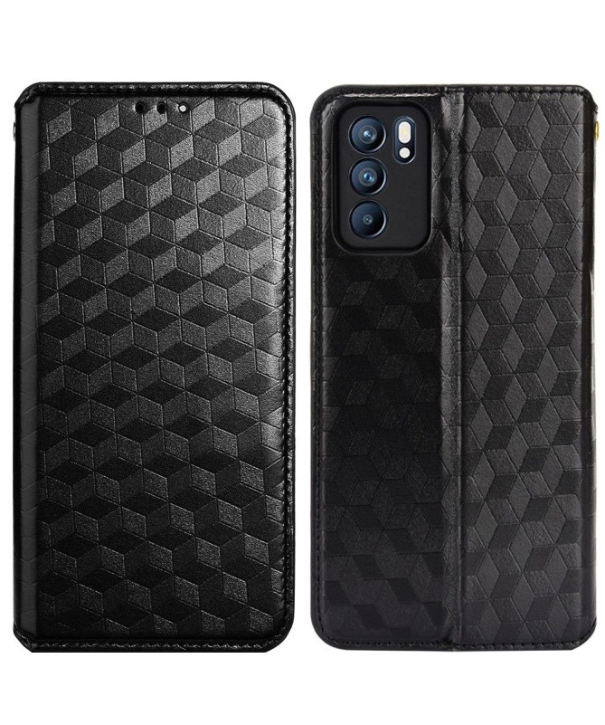 Housse Oppo Reno 6 5G flip cover design géométrie