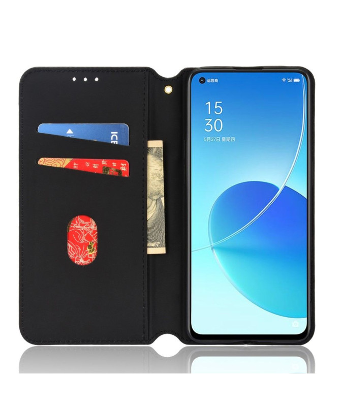 Housse Oppo Reno 6 5G flip cover design géométrie