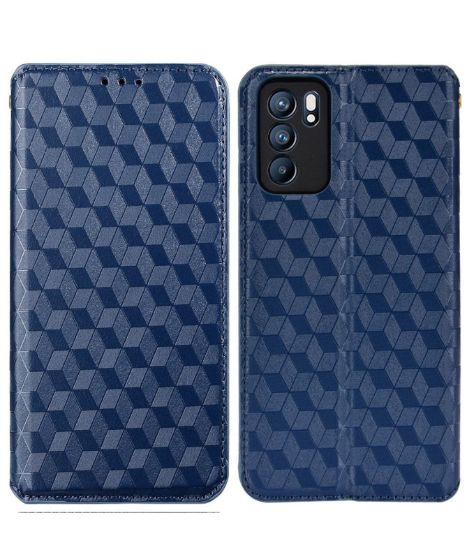 Housse Oppo Reno 6 5G flip cover design géométrie