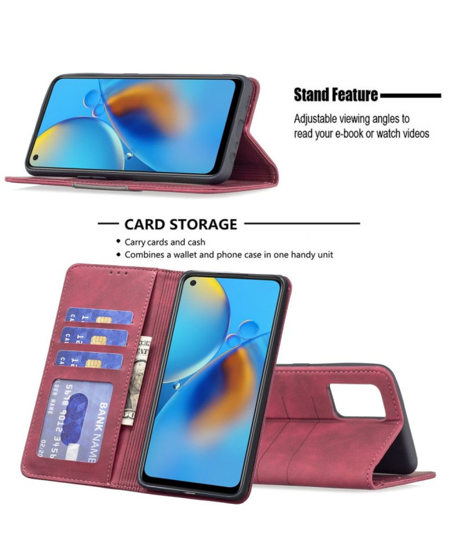 Housse Oppo A74 4G BINFEN COLOR flip simili cuir
