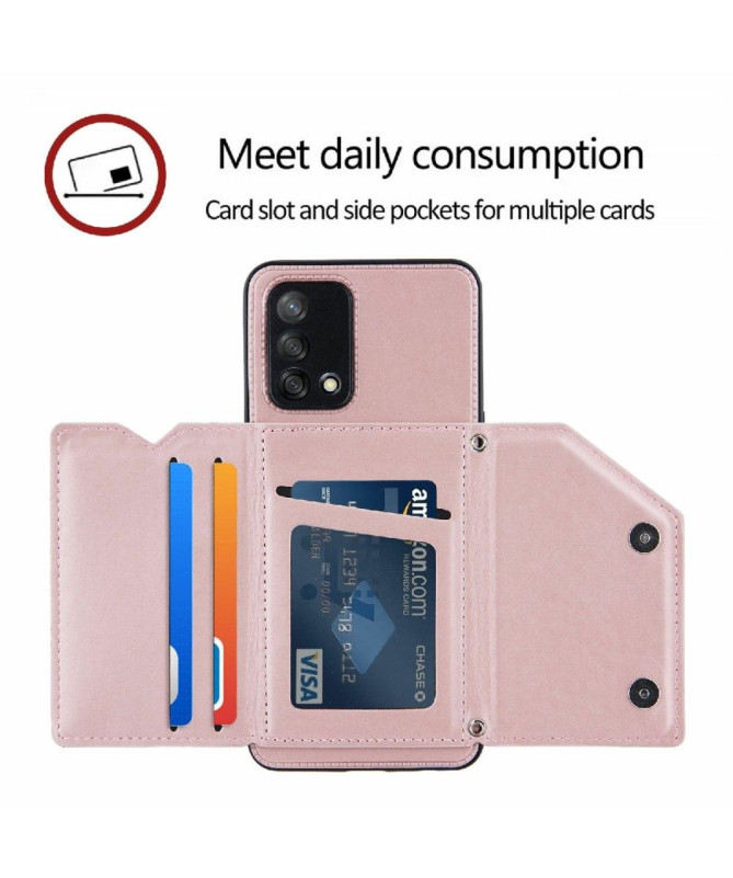 Coque Oppo A74 4G AUDE Lanière multi compartiments