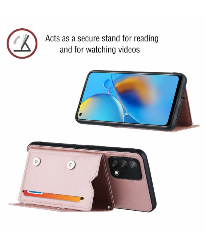 Coque Oppo A74 4G AUDE Lanière multi compartiments