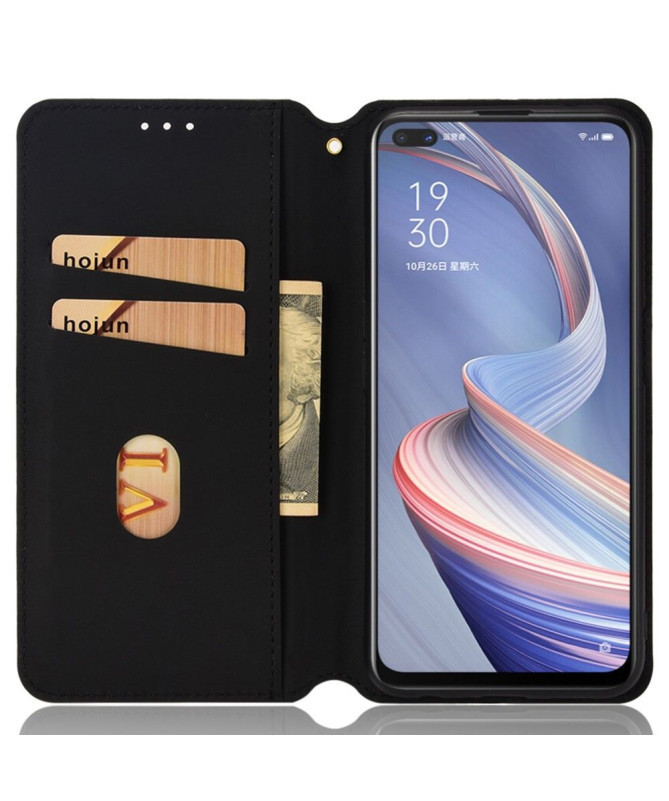 Housse Oppo Reno 4 Z 5G flip cover design géométrie