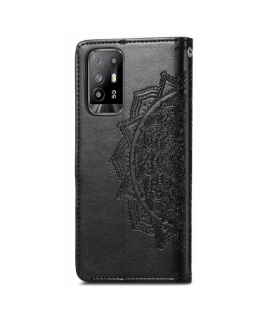 Housse Oppo A94 5G Mandala relief en simili cuir