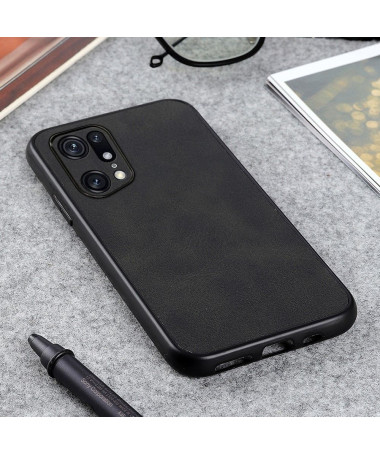 Coque Oppo Find X5 Pro Jazz simili cuir vintage