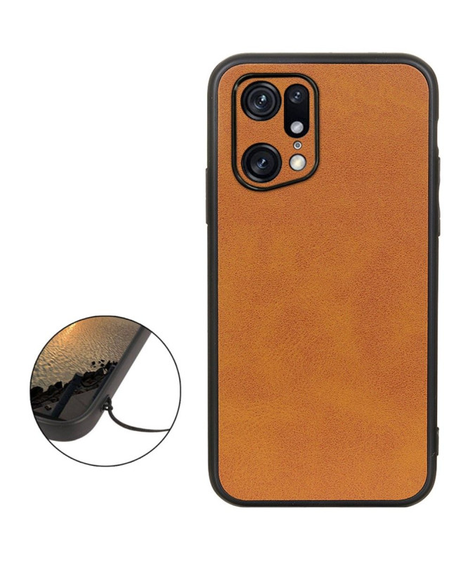 Coque Oppo Find X5 Pro Jazz simili cuir vintage