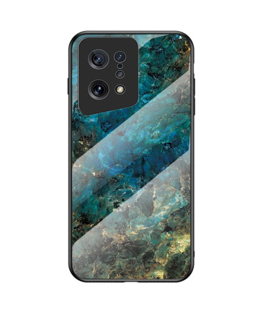 Coque Oppo Find X5 Marbre Océane verre trempé