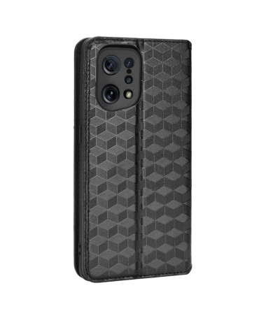 Housse Oppo Find X5 flip cover design géométrie