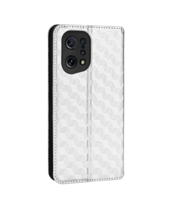 Housse Oppo Find X5 flip cover design géométrie