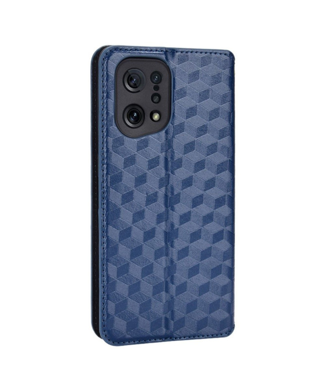 Housse Oppo Find X5 flip cover design géométrie