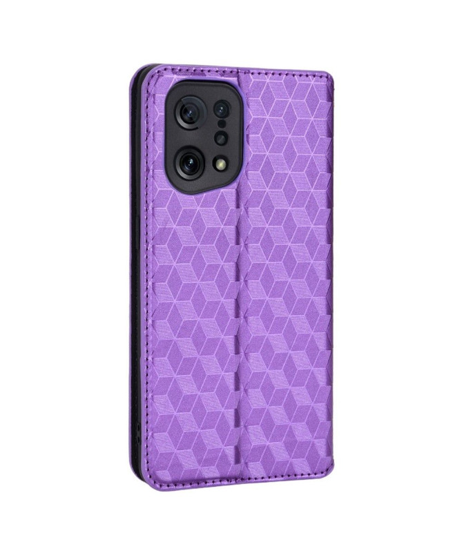 Housse Oppo Find X5 flip cover design géométrie