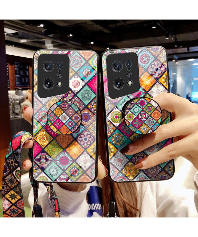 Coque Oppo Find X5 Kaleidoscope Mandala avec support