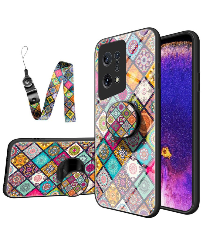 Coque Oppo Find X5 Kaleidoscope Mandala avec support