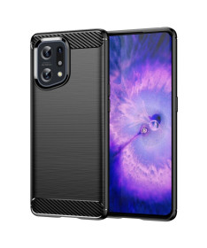 Coque Oppo Find X5 effet brossé silicone