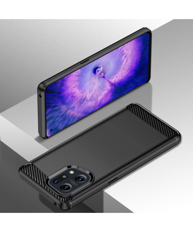 Coque Oppo Find X5 effet brossé silicone