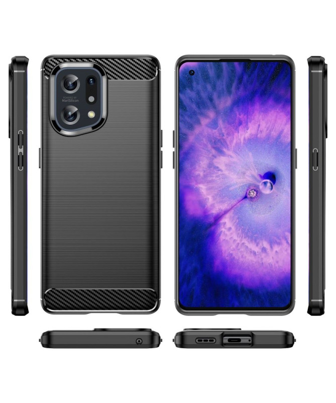 Coque Oppo Find X5 effet brossé silicone