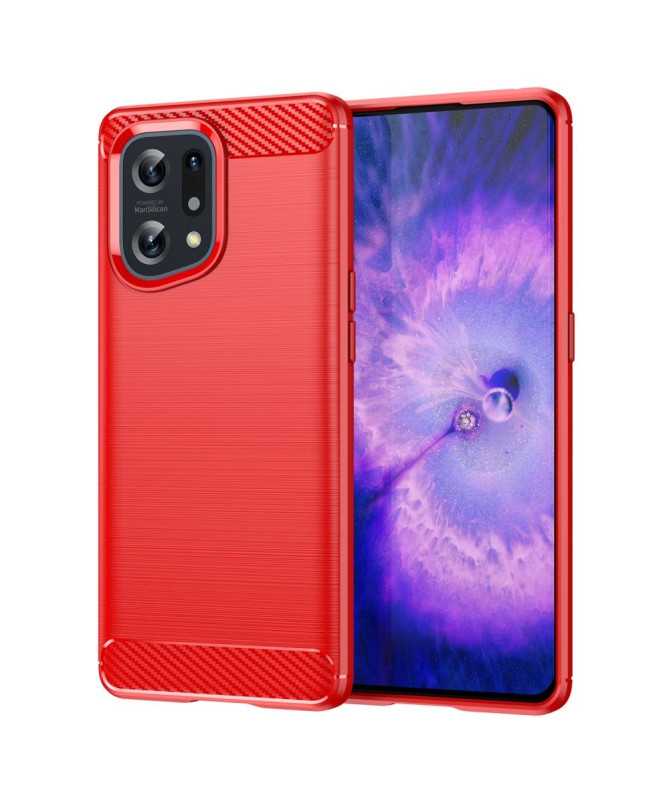 Coque Oppo Find X5 effet brossé silicone