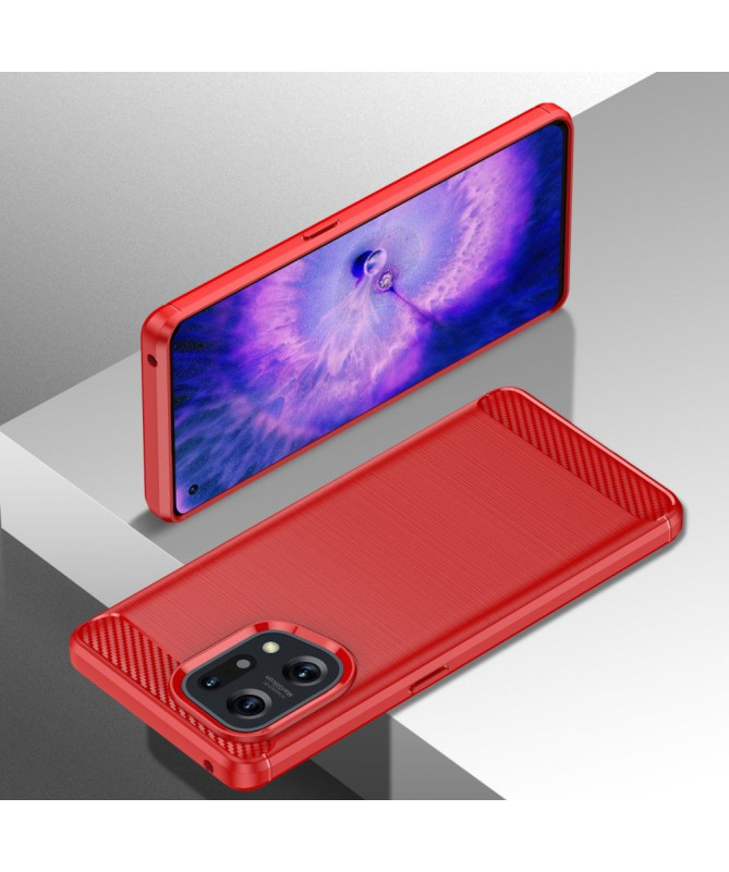 Coque Oppo Find X5 effet brossé silicone