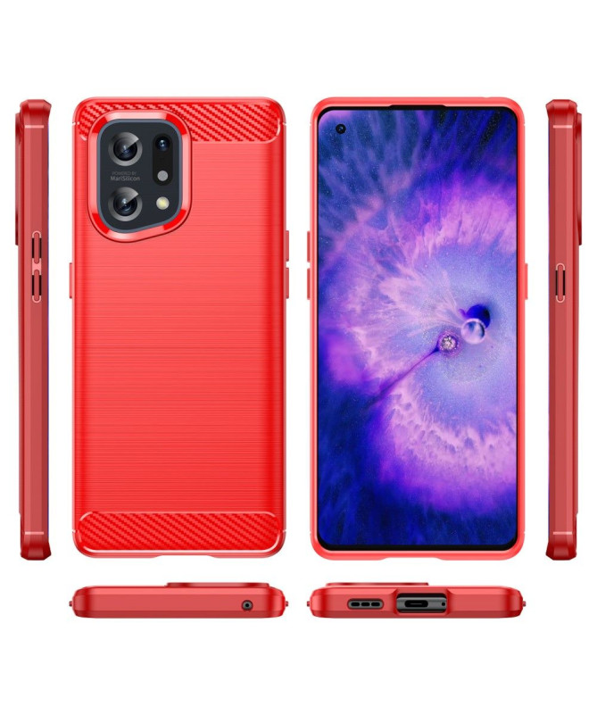 Coque Oppo Find X5 effet brossé silicone