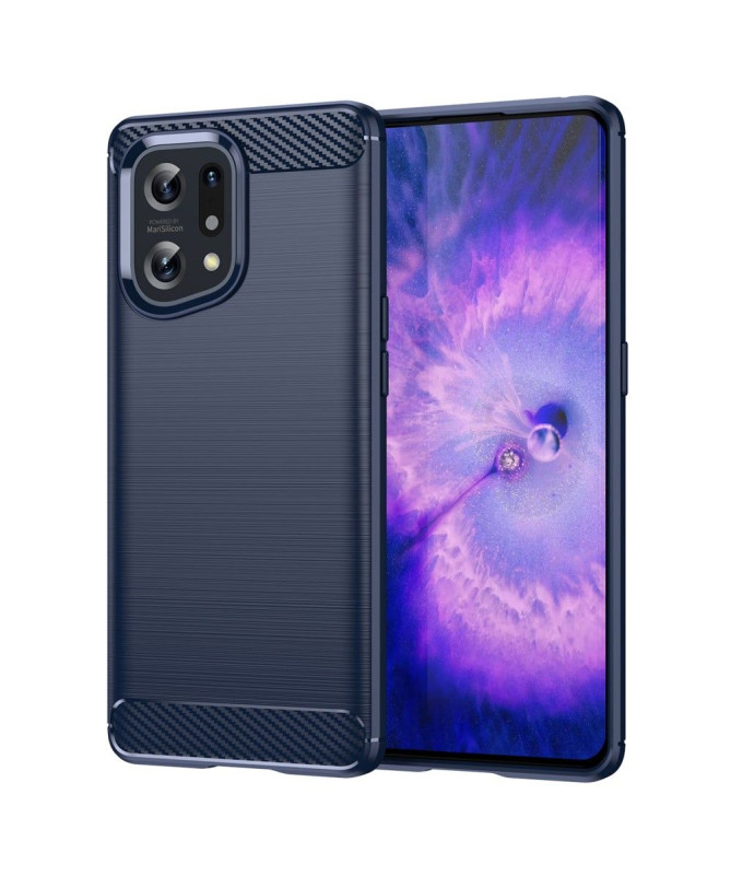 Coque Oppo Find X5 effet brossé silicone