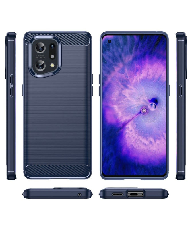Coque Oppo Find X5 effet brossé silicone
