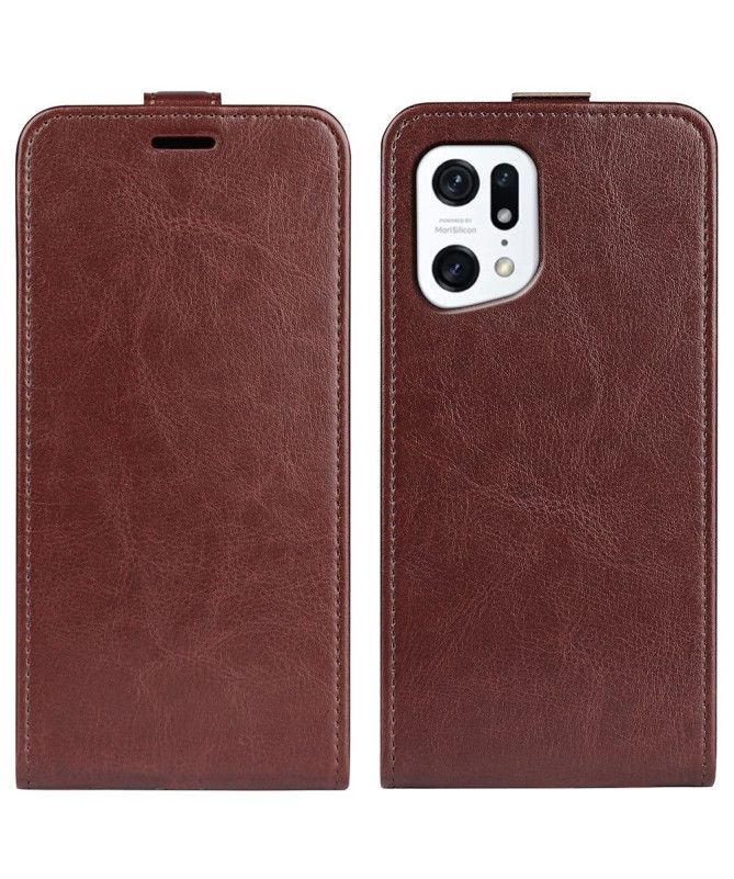Housse Oppo Find X5 simili cuir avec rabat verticale