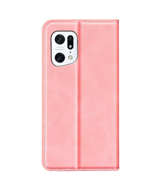 Étui Oppo Find X5 simili cuir fonction stand