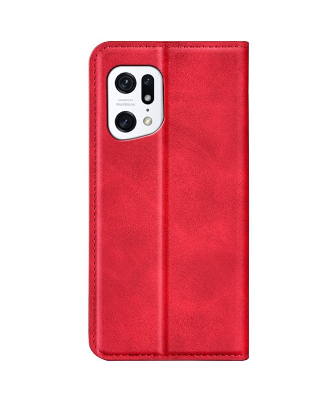 Étui Oppo Find X5 simili cuir fonction stand