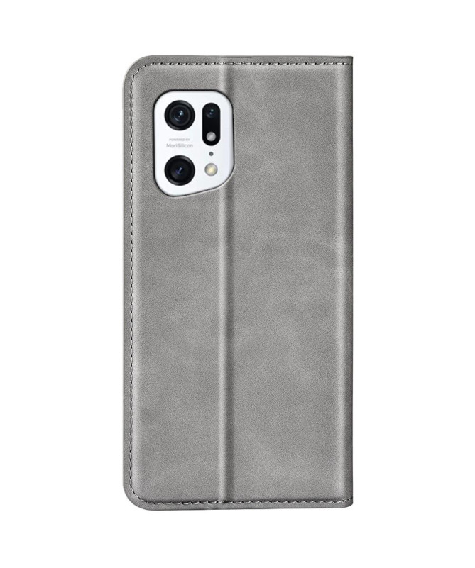 Étui Oppo Find X5 simili cuir fonction stand