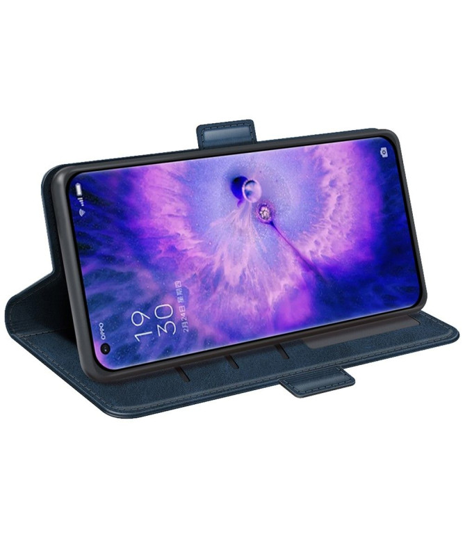 Étui Oppo Find X5 portefeuille revêtement simili cuir mat