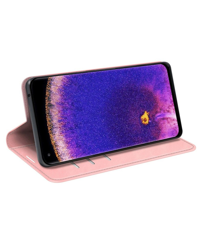 Étui Oppo Find X5 Pro simili cuir fonction stand