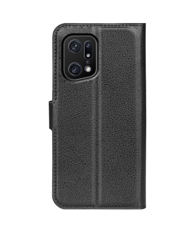 Housse Oppo Find X5 Pro portefeuille style cuir