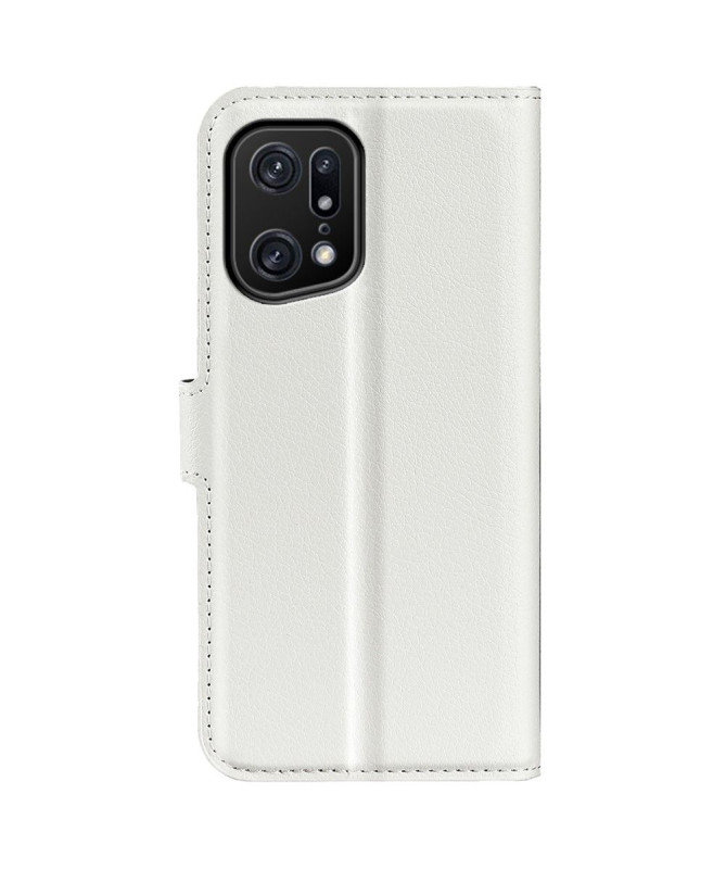 Housse Oppo Find X5 Pro portefeuille style cuir