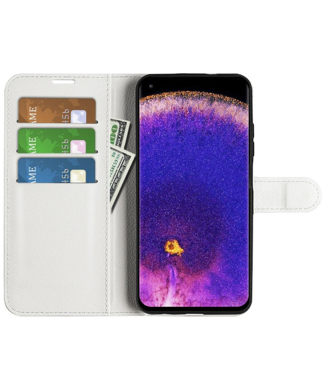 Housse Oppo Find X5 Pro portefeuille style cuir